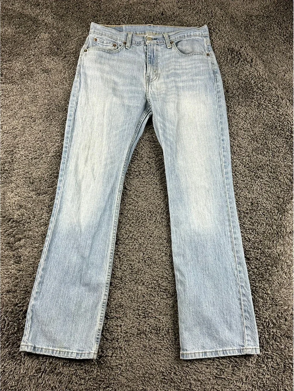 Levi's 527 Jeans Mens Light Wash Slim Bootcut Stretch Denim Sz 30x30